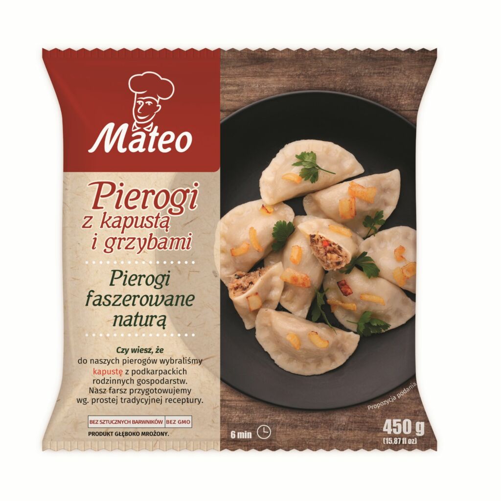 Dumplings with cabbage
and mushrooms