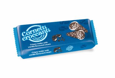 Retail packaging of Cornetti Croccanti Cookies&Cream