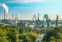 przemysłowa część miasta Gdańsk