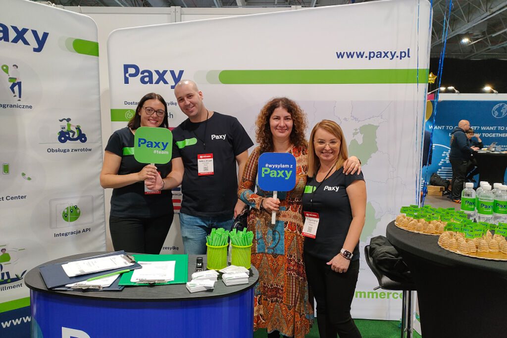 The team during the e-commerce fair