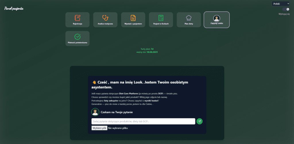Look – AI virtual assistant answering health and nutrition questions 24/7 inside the platform.