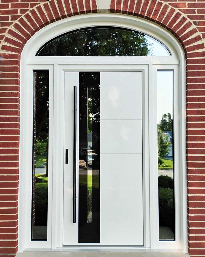 Composite doors with modern design.