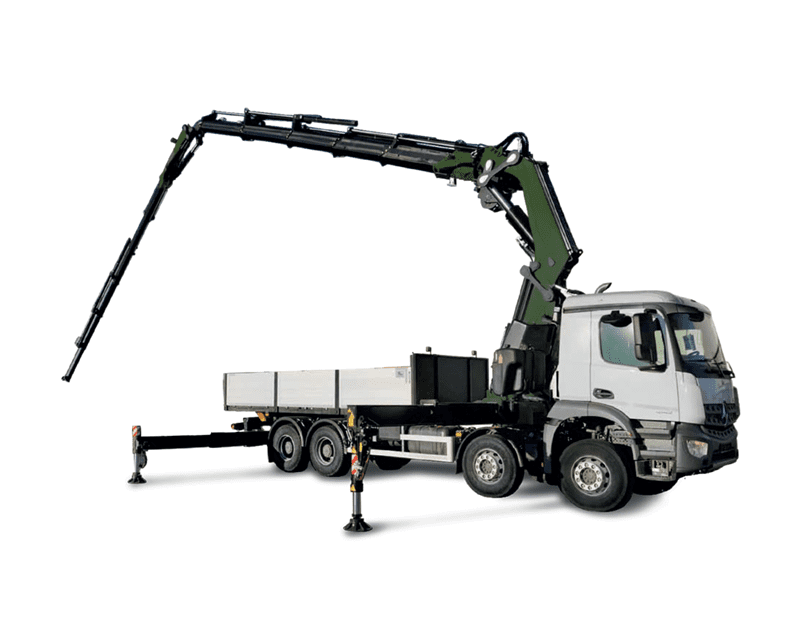 FLATBED BODY WITH A CRANE