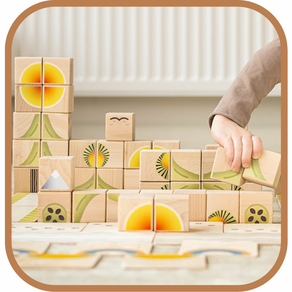 Color wooden blocks