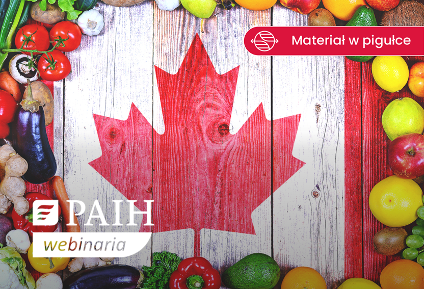 flaga Kanady wokół różne produkty spożywcze