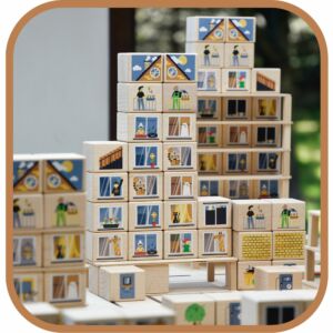 City set wooden blocks