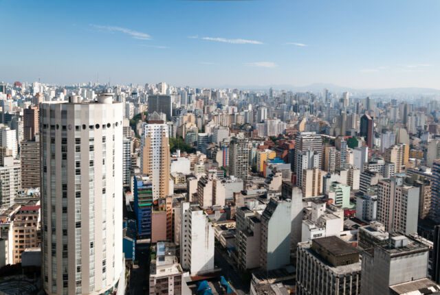 Widok na Sao Paulo w Brazylii
