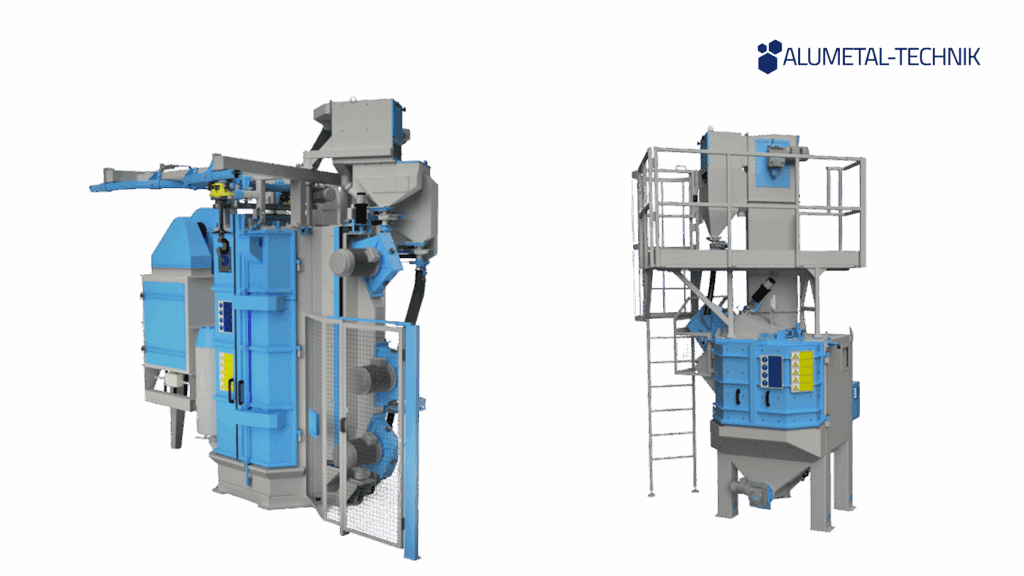 Hook-type blasting machine TZZS with table & Table blasting machines TZS