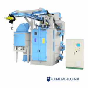 TZNZ overhead rail wheel blast machines with a movable turbine block