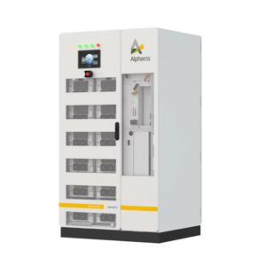 A high-capacity hybrid energy storage system with 30 kW power. The H30 system can be programmed to discharge energy and 