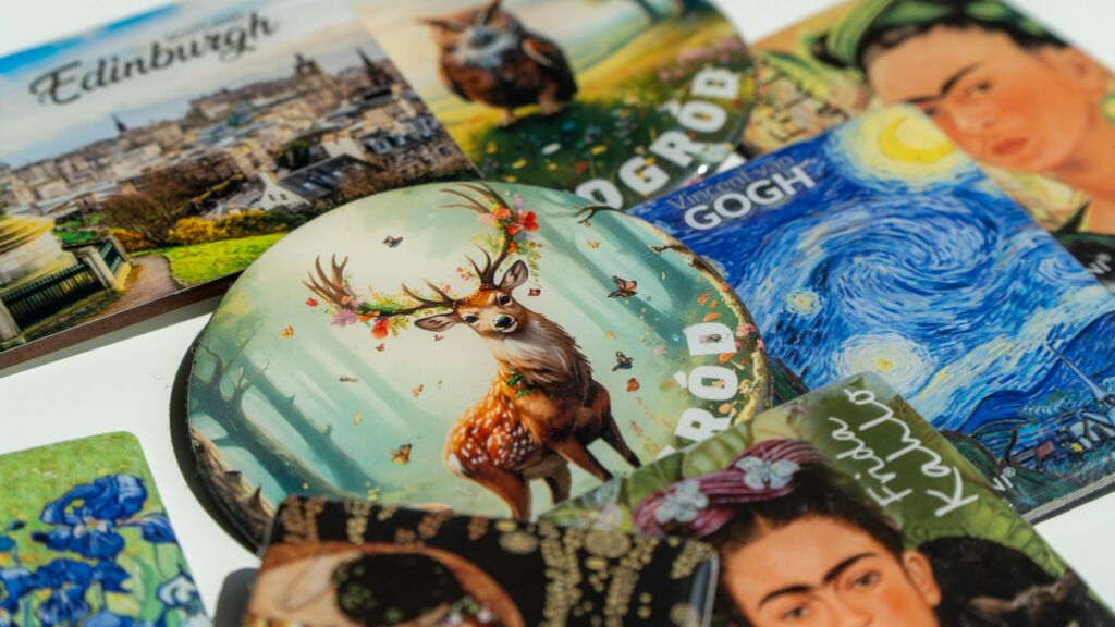 Resin stickers for various brands.