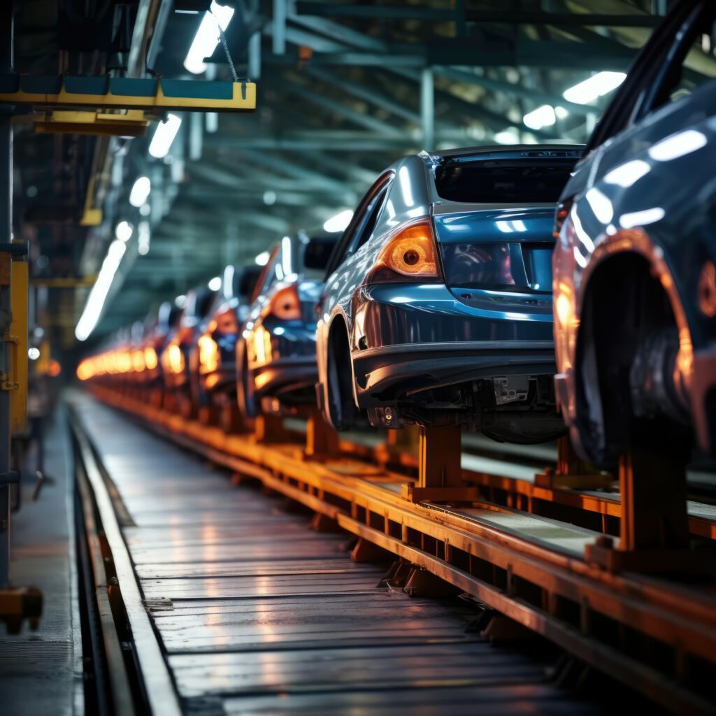 Linia przenośnikowa do produkcji samochodów osobowych