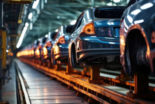 Linia przenośnikowa do produkcji samochodów osobowych