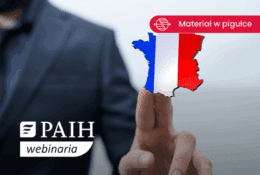 biznesmen wskazujący palcem na Francję