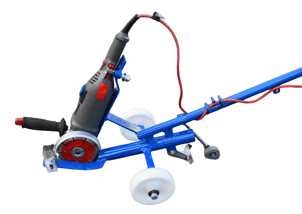 You can also cut grooves in concrete