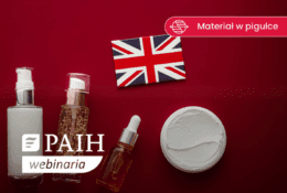 różne kosmetyki i flaga UK