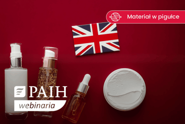 różne kosmetyki i flaga UK