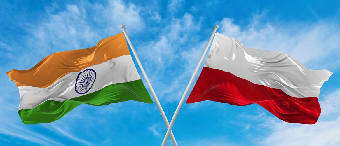 flagi Indii i Polski