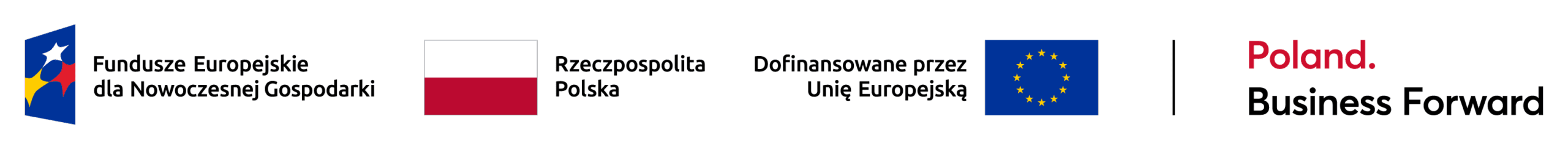 logotypy informujące o finansowaniu projektu ze środków Funduszy Europejskich dla Nowoczesnej Gospodarki