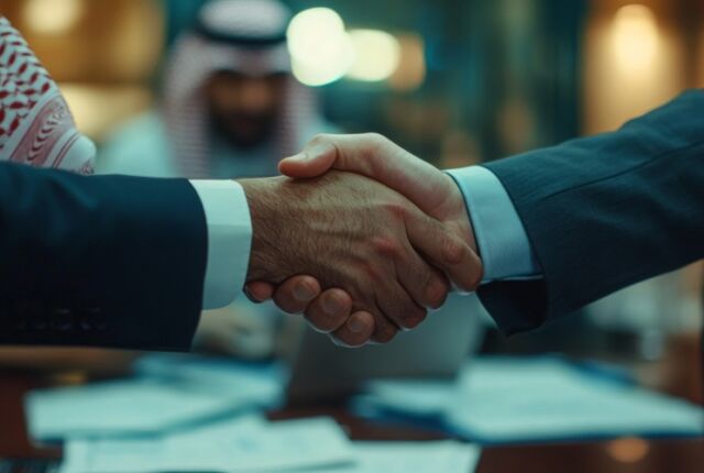 uścisk dłoni biznesmenów