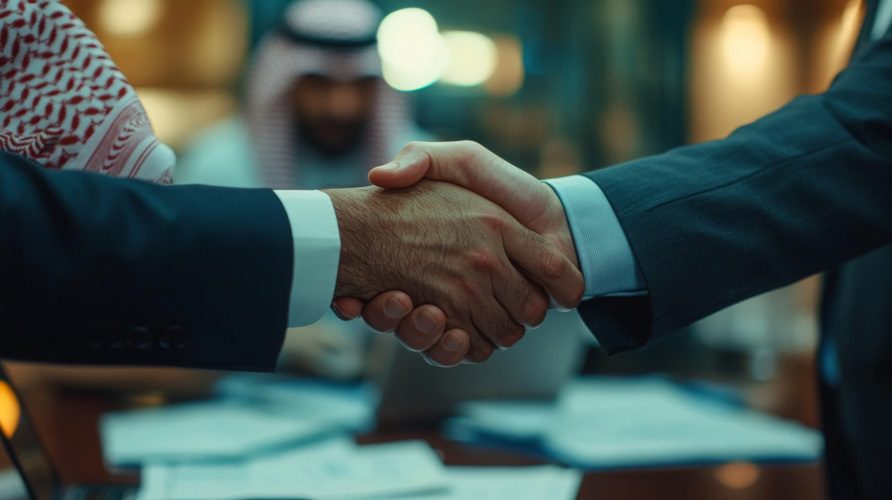 uścisk dłoni biznesmenów